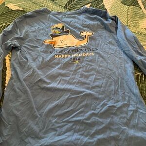 Vineyard Vines Blue Holiday Long Sleeve Shirt